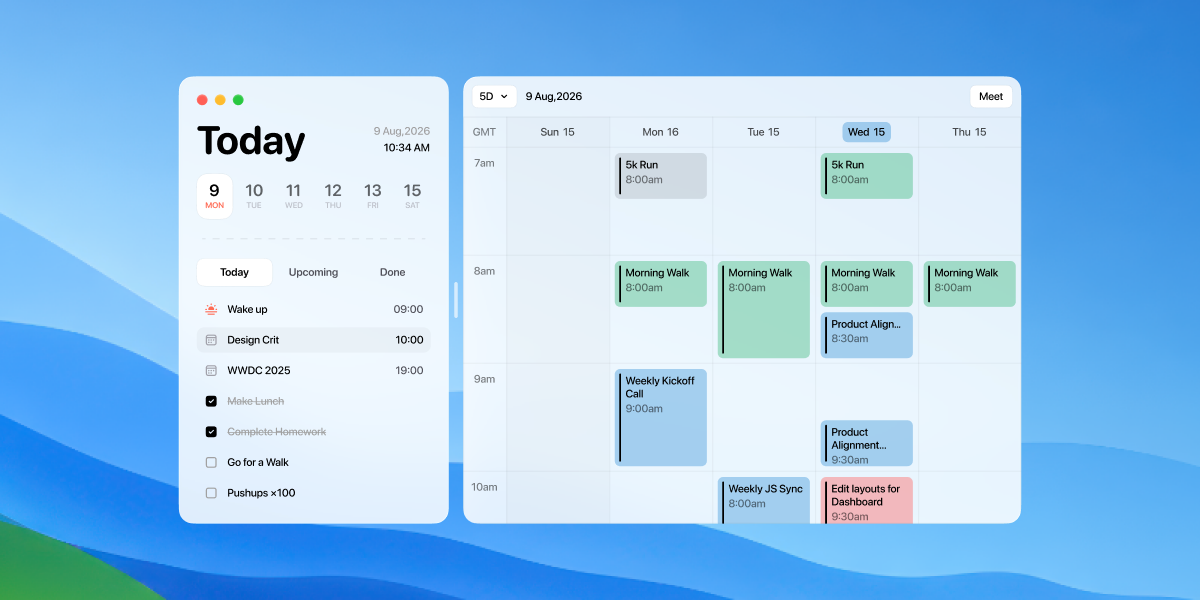 HeyMac — calendar and tasks